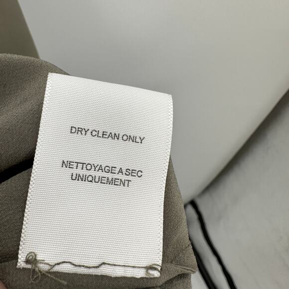 JOIE Olive Split Neck 100% Silk Sleeveless Top Blouse // S - Picture 6 of 7